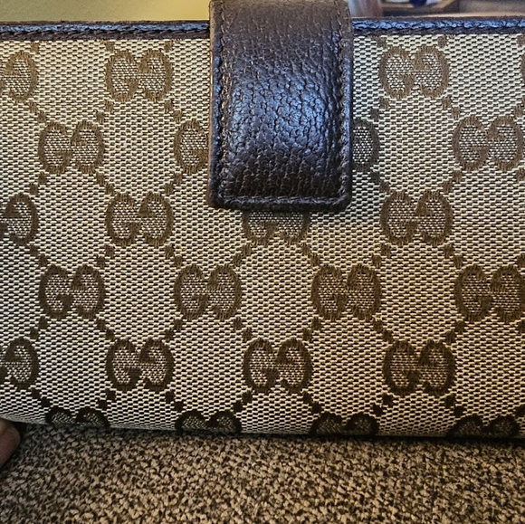 Gucci Long Wallet G logos Beige Brown Authentic - Picture 8 of 12